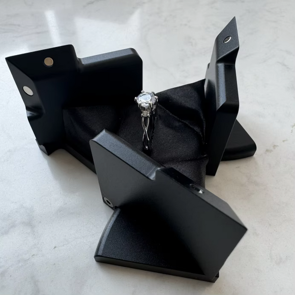 Cube Promise Ring Box (Matt Black)