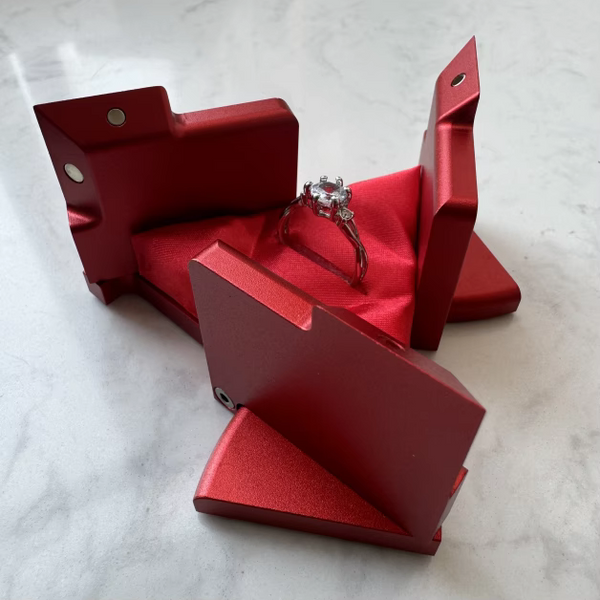 Cube Promise Ring Box (Red)