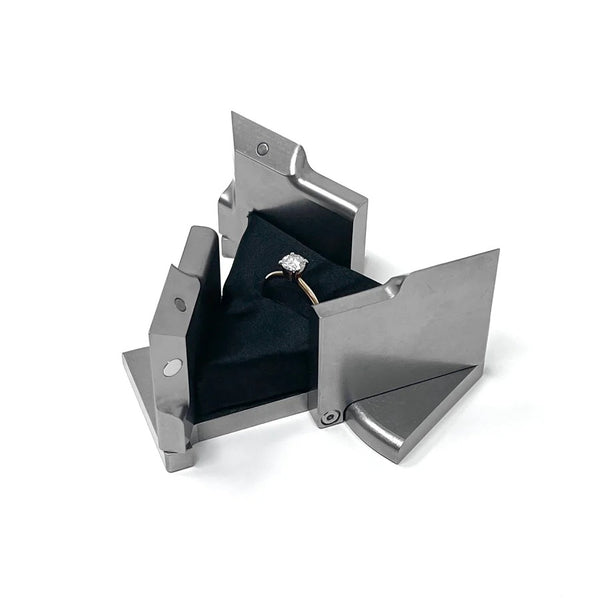 Cube Promise Ring Box (Silver)