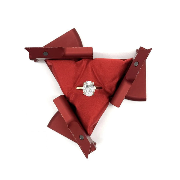 Cube Promise Ring Box (Star Red)